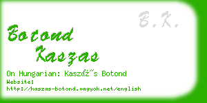 botond kaszas business card